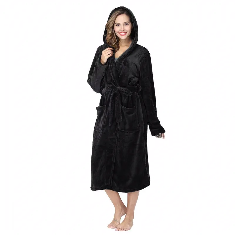 Black flannel hooded fleece loungewear set